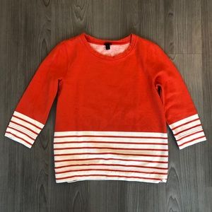 J. Crew Fleece Nautical Colorblock Popover Top